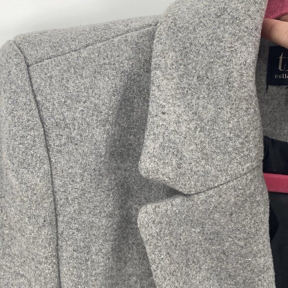 Zara Womens Small Gray Coat Double Breast Long Old Money Preppy Trench Coat - Picture 9 of 12